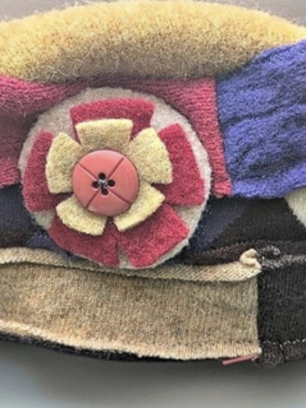 Envectory Upcycled Patchwork Wool Beanie Hat